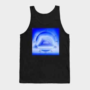 Blue agate mineral super macro Tank Top